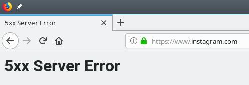 Instagram 5XX Server Error
